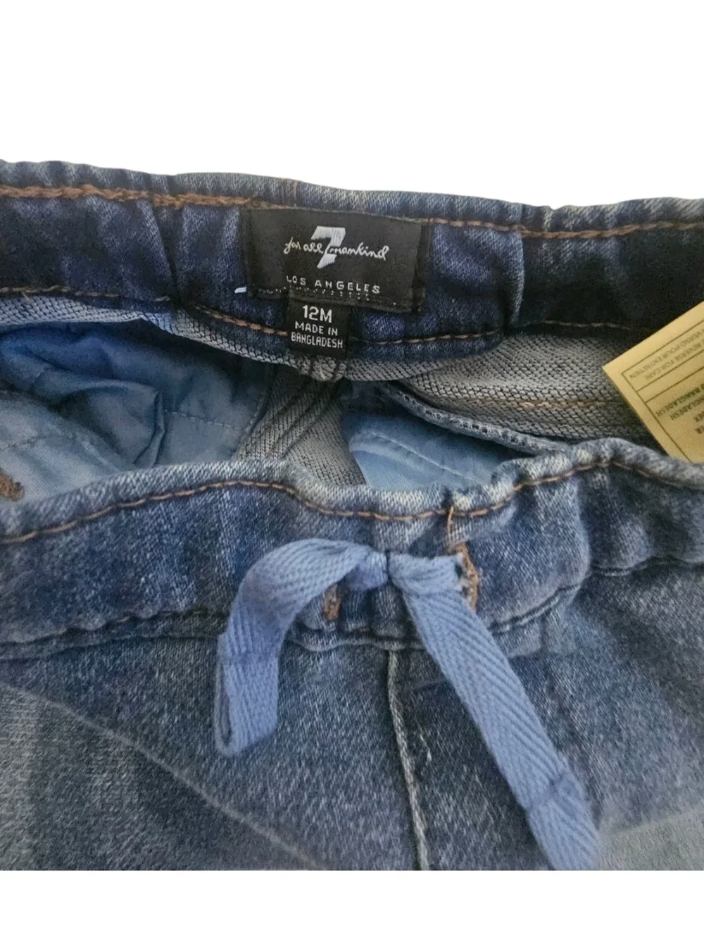 Seven For All Mankind Baby Boy Camo Henley Shirt Denim Blue Jeans Set 12 Months